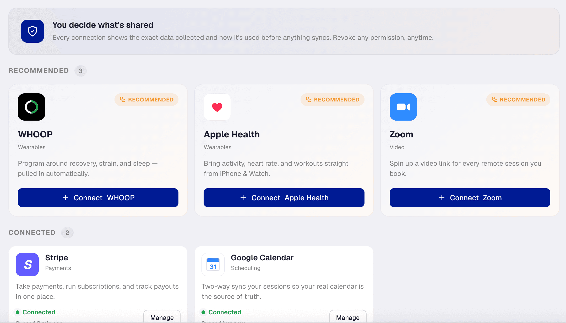 Momentum connector marketplace